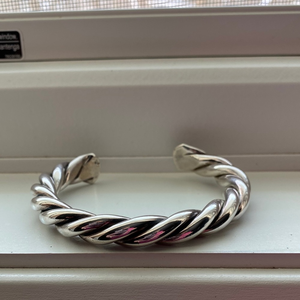 Silpada Silver Solid Heavy Cuff 71/2 - image 5